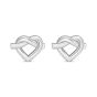 Silver Heart Knot Earring
