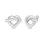 Silver Heart Knot Earring