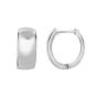 Silver 18x10mm Huggie Earring