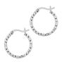 Silver 2x15MM Diamond Cut Earring