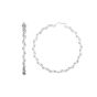 Silver 45mm Wire Twist Hoop Earring