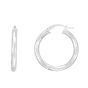Silver 20mm Disco Diamond Cut Hoops 