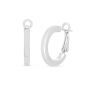 Silver Flat Wide Hoops