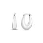 Silver Puffed Graduated Hoops