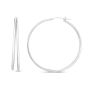 Silver 40mm Split Skinny Hoops
