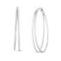 Silver 40mm Split Skinny Hoops