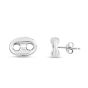 Silver Puffed Mariner Studs