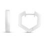 Silver Hexagon Hoops
