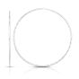 Silver 60mm Diamond Cut Endless Hoop Earring