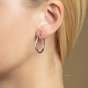 Silver 2x20mm Hoop Earring