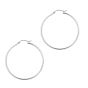 Silver 2x40mm Hoop Earring