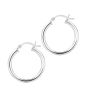 Silver 3x20mm Hoop Earring