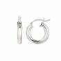 Silver 4x25mm Hoop Earring