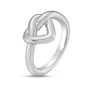 Silver Open Heart Knot Ring
