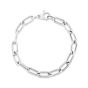 Silver Rounded Paperclip Link Chain 