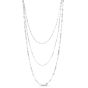 Silver Marina Link Triple Strand Chain