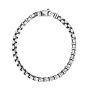 Silver 5mm Men's Gunmetal Round Box Chain