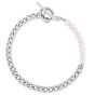 Silver Pearl Curb Toggle Bracelet