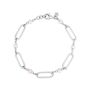Silver Pearl Paperclip Bracelet