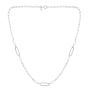 Silver Pearl Paperclip Necklace