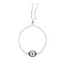 Sterling Silver Enamel Evil Eye Friendship Bracelet