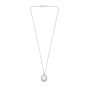 Silver Oval Vine Locket Necklace