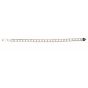 Silver Small Double Interlocking Oval Link Bracelet