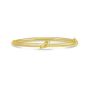 Gold over Silver Stationed Knot Bangle