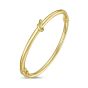 Gold over Silver Stationed Knot Bangle