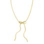 Gold Over Silver Snake Chain Bow Necklace