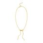 Gold Over Silver Snake Chain Bow Necklace
