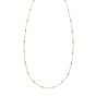 Gold Over Silver Enamel Beaded Chain Necklace