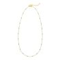 Gold Over Silver Enamel Beaded Chain Necklace