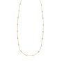Gold Over Silver Enamel Beaded Chain Necklace