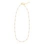 Gold Over Silver Enamel Beaded Chain Necklace