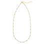 Gold Over Silver Enamel Hearts Chain Necklace