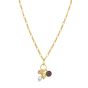 Gold Over Silver CZ Charm Necklace