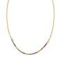 Gold Over Silver Rainbow CZ Necklace