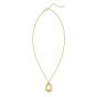Gold Over Silver Open Oval Link on Cable Necklace