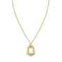 Gold Over Silver Open Oval Link on Cable Necklace