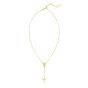 Gold Over Silver Rosary Bead Necklace