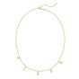 Gold Over Silver Hamsa Stationed Necklace