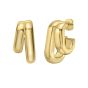 Gold Over Silver Biggie Smalls Paperclip Hoops