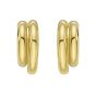 Gold Over Silver Biggie Smalls Round Hoops