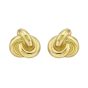 Silver Plated Puffed Knot Earrings