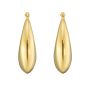 Gold Over Silver Sculptural Crescent Hoops 