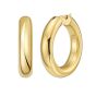 Gold Over Silver Round Hinged Hoops