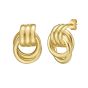 Gold Over Silver Triple Door Knocker Hoops