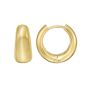 Gold Over Silver Mini Sculpted Hoop Earring