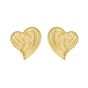 Gold Over Silver Radiant Heart Earring